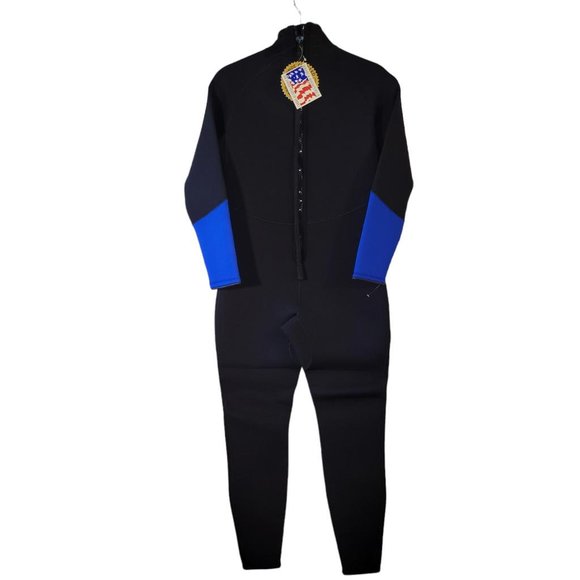 Action Plus Scuba Dive Surf Swim Blue Black Wetsuit Adult Unisex Size S NWT - Picture 2 of 11